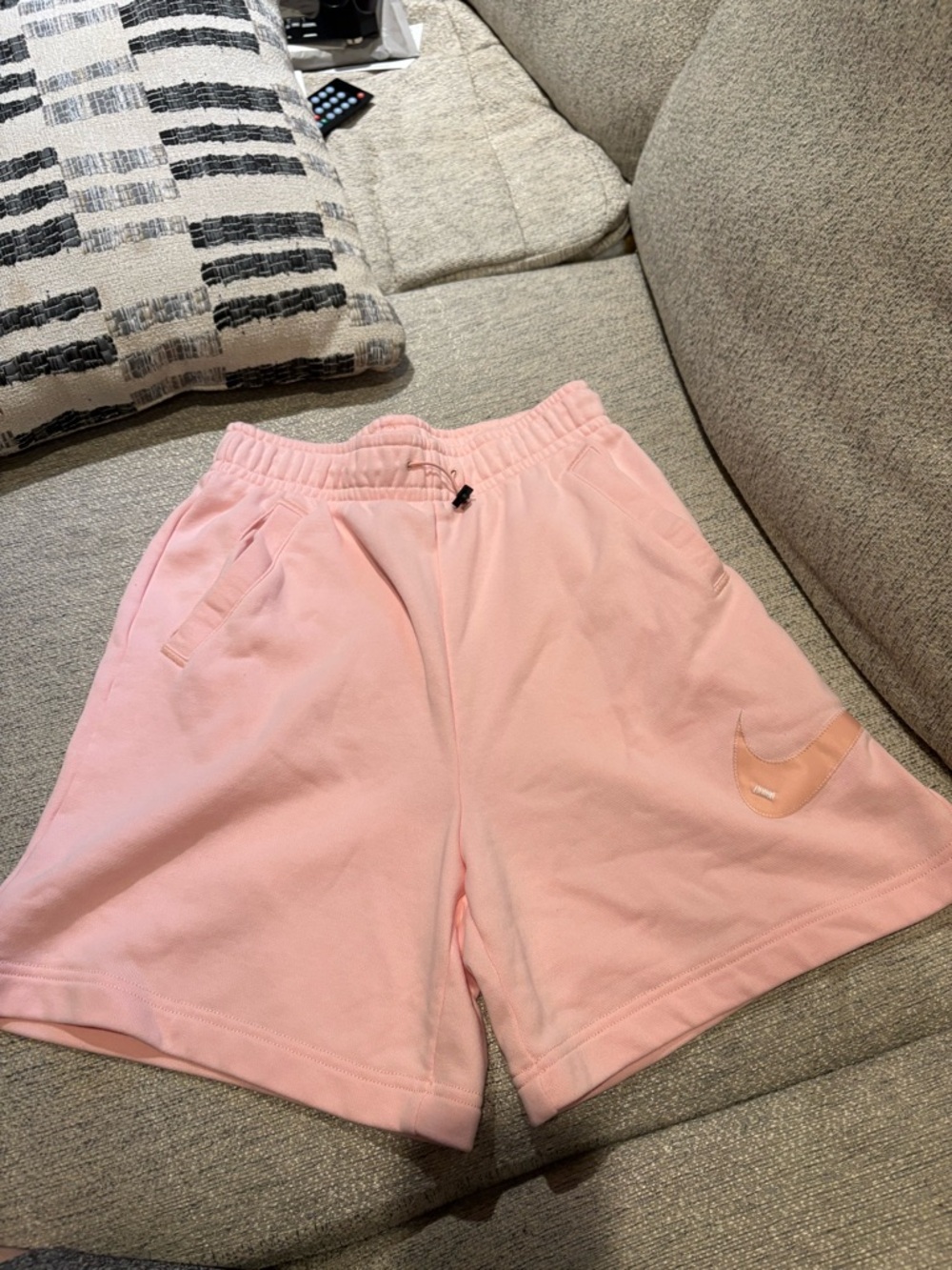Nike Pink Pastel Swoosh Athletic Shorts